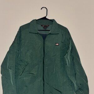 Vintage Polo Ralph Lauren Green Windbreaker Jacket Y2K RL Flag Logo